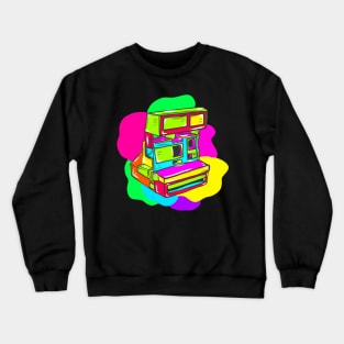 Neon Hippy 80s 90s Costume Retro Vintage Crewneck Sweatshirt